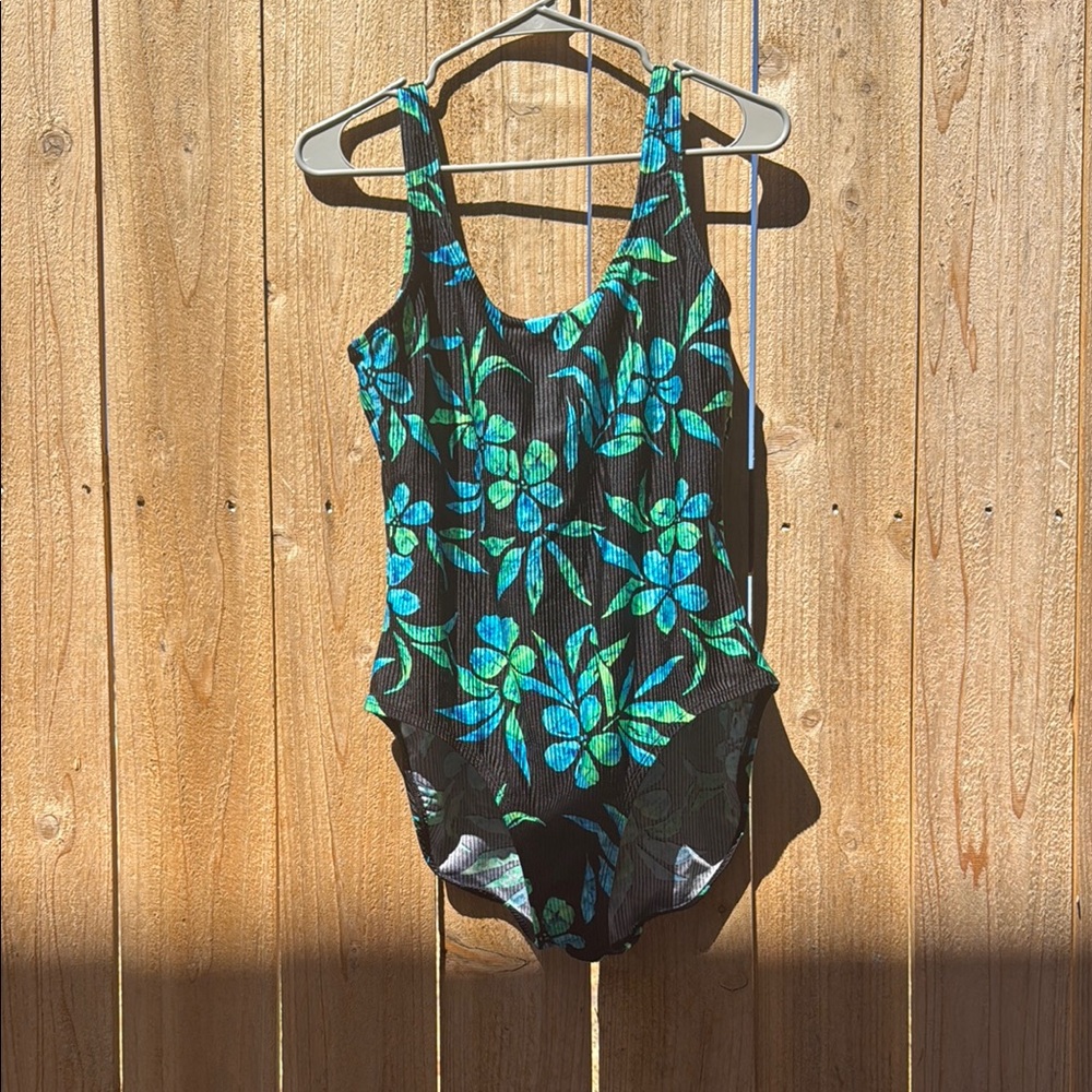 Catalina Black and Blue Floral One Piece Swimsuit